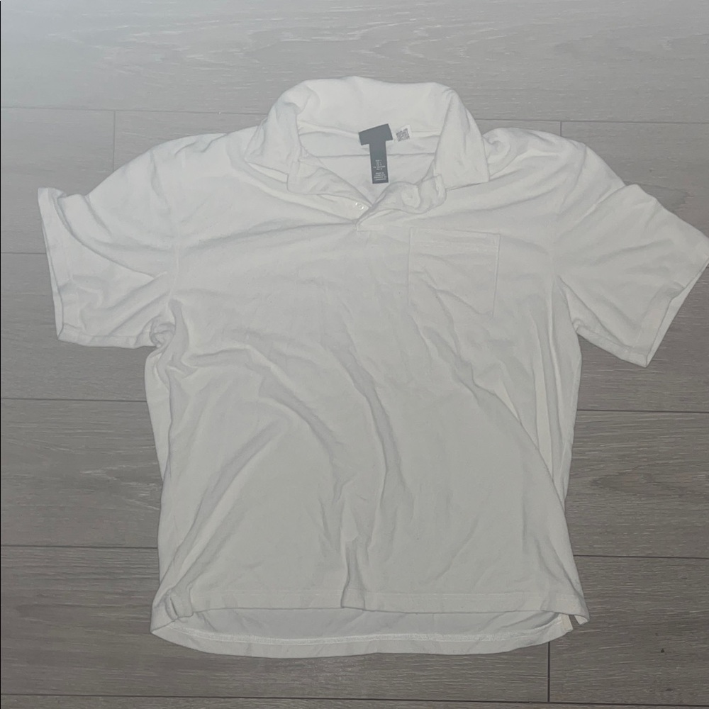 H&M Crisp White Polo Shirt